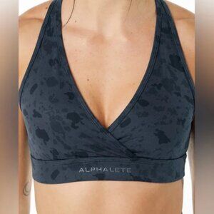 Alphalete Surface Wrap Sports Bra - Pebble Print - Size M